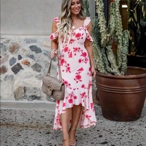 CeCe High-Low Ruffle Dress